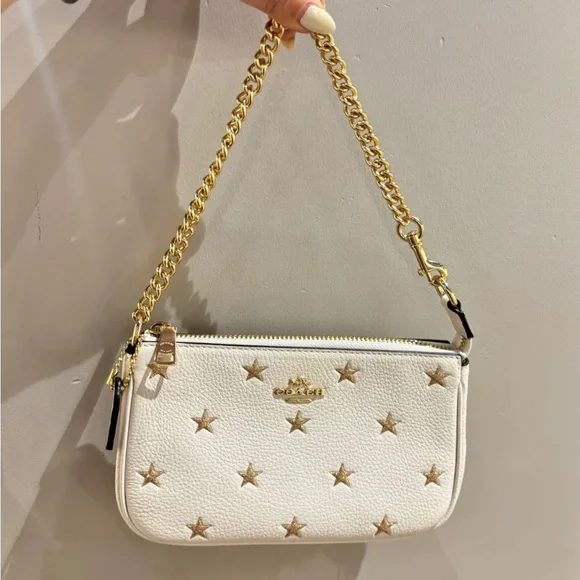 NWT！COACH NOLITA 19 WITH STAR PRINT (COACH CW409) GOLD/CHALK MULTI